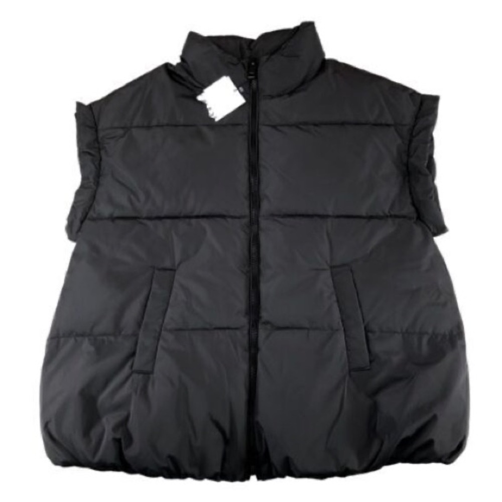 Zara Black Puffer Vest